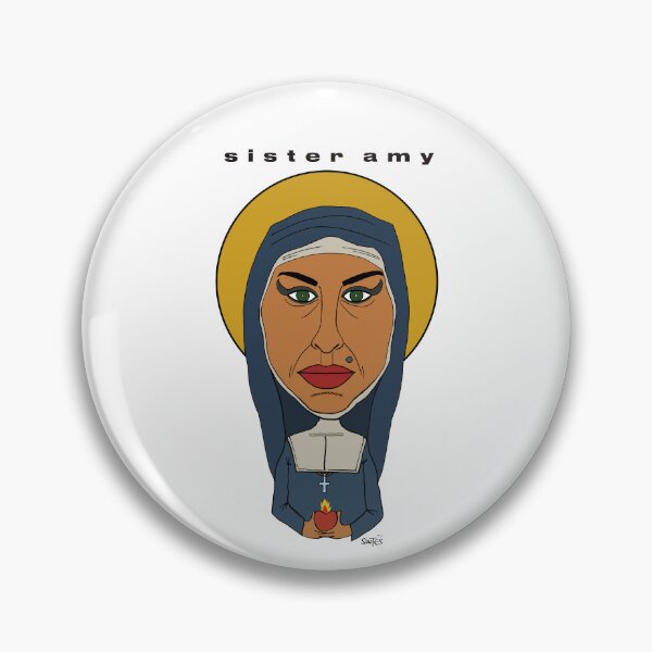 Item preview, Portrait of Amy Winehouse in a nun's habit. Fan art. designed and sold by Eric Sintès.