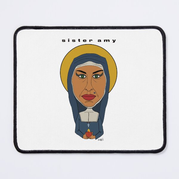 Item preview, Portrait of Amy Winehouse in a nun's habit. Fan art. designed and sold by Eric Sintès.