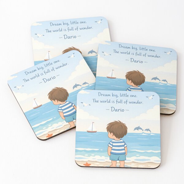 Item preview, Dario Dream Big Little One Personalized Ocean Nursery Quote designed and sold by LoveNurseries.
