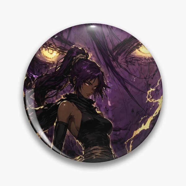 Item preview, Yoruichi Shihōin Glowing Eyes Purple Energy Aesthetic designed and sold by Dyan4.