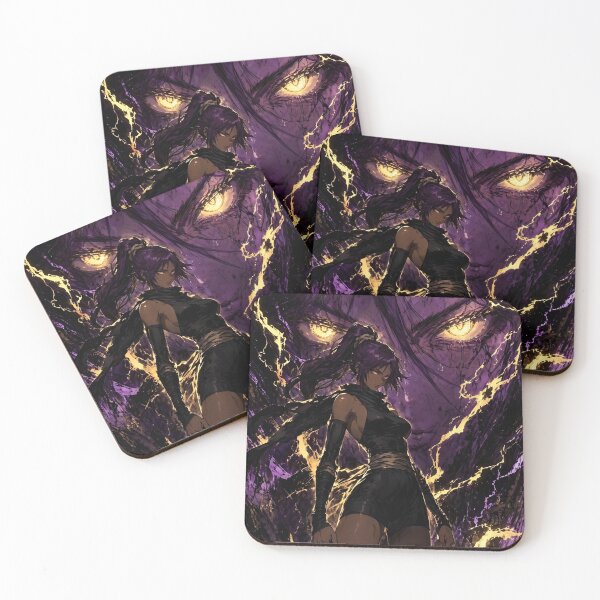 Item preview, Yoruichi Shihōin Glowing Eyes Purple Energy Aesthetic designed and sold by Dyan4.
