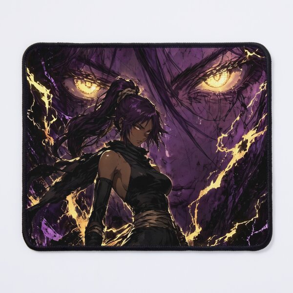 Item preview, Yoruichi Shihōin Glowing Eyes Purple Energy Aesthetic designed and sold by Dyan4.