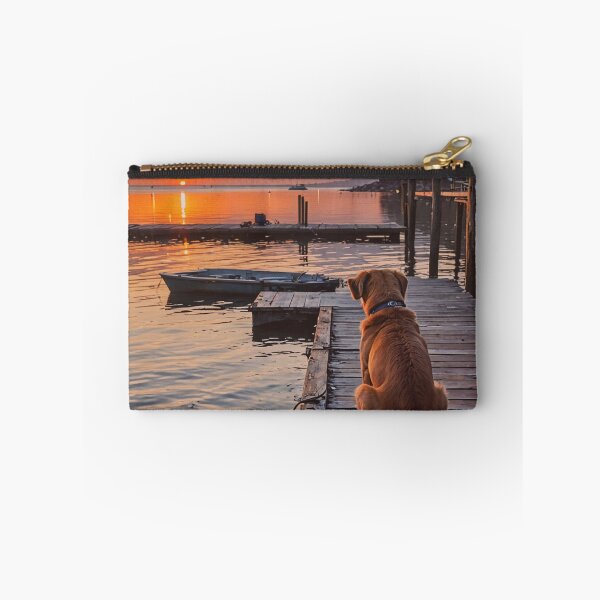 Item preview, Dog at the Dock Wall Art, Sunset Lake House Print, Coastal Cabin Decor designed and sold by BeautifulVirtues.