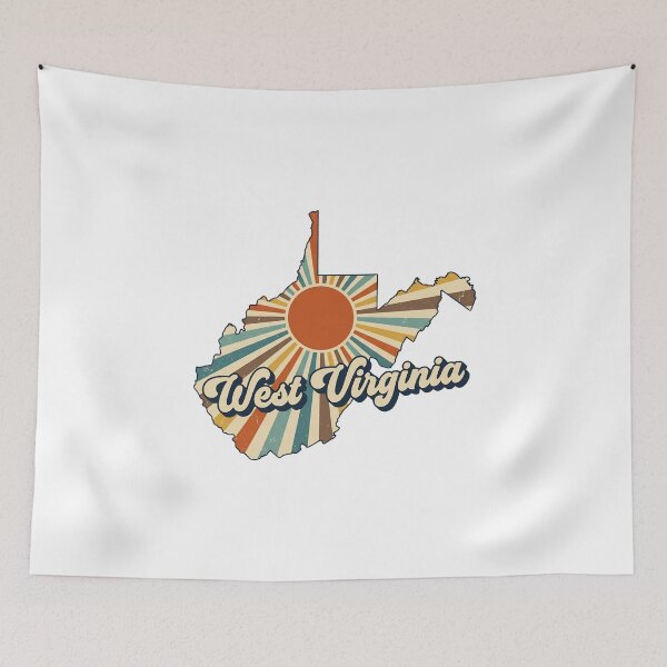 Item preview, West Virginia Retro Sunset State Silhouette – Vintage Distressed Design designed and sold by Paper Drip.