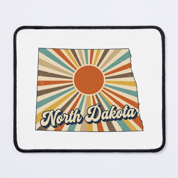 Item preview, North Dakota Retro Sunset State Silhouette – Vintage Distressed Design designed and sold by Paper Drip.