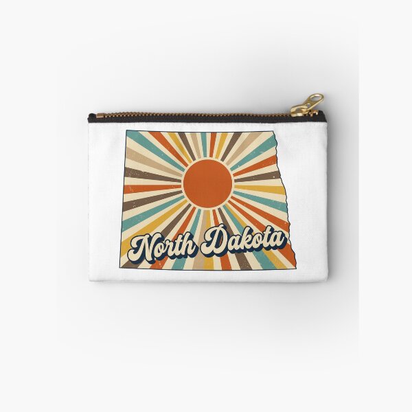 Item preview, North Dakota Retro Sunset State Silhouette – Vintage Distressed Design designed and sold by Paper Drip.