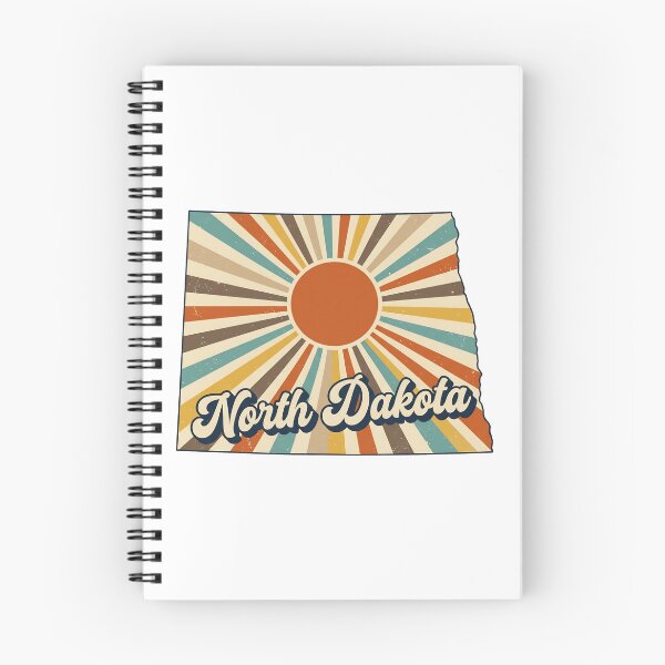 Item preview, North Dakota Retro Sunset State Silhouette – Vintage Distressed Design designed and sold by Paper Drip.