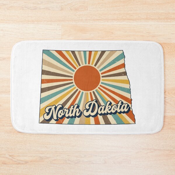 Item preview, North Dakota Retro Sunset State Silhouette – Vintage Distressed Design designed and sold by Paper Drip.