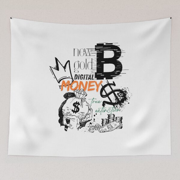 Item preview, Digital Money: The New Gold - Urban Crypto Collage designed and sold by re2m.