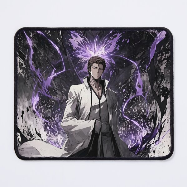 Item preview, Sōsuke Aizen Shadow Ascension Anime Art – Dark Purple Aura Bleach Villain Aesthetic designed and sold by Dyan4.