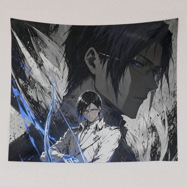 Item preview, Uryū Ishida Quincy Power Awakening Anime Art – Blue Spirit Energy Bleach Aesthetic  designed and sold by Dyan4.