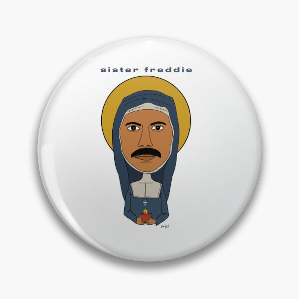 Item preview, A hand-drawn portrait of Freddie dressed as a nun. Fan art. designed and sold by Eric Sintès.