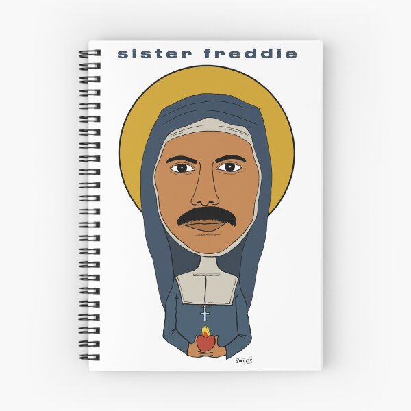 Item preview, A hand-drawn portrait of Freddie dressed as a nun. Fan art. designed and sold by Eric Sintès.