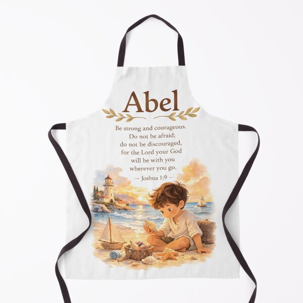 Item preview, Abel Joshua 1:9 Personalized Christian Kids Bible Verse designed and sold by LoveNurseries.