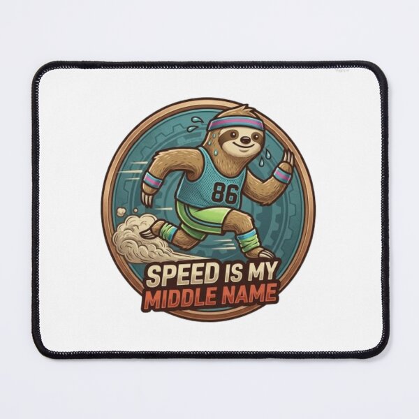 Item preview, Funny Retro Sloth Sprinter - Speed is my Middle Name - Vintage Athlete designed and sold by Barkashow.
