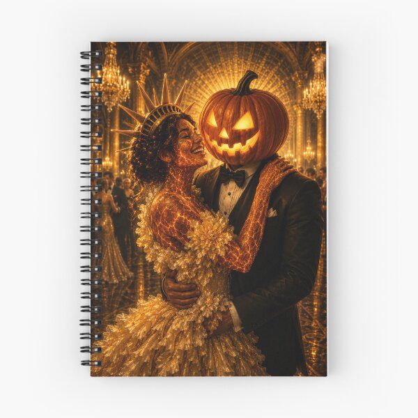 Item preview, Headless Horseman Lady Liberty Dance - Volcanic Halloween Fantasy Art designed and sold by TheHorsemanRidesAgain.