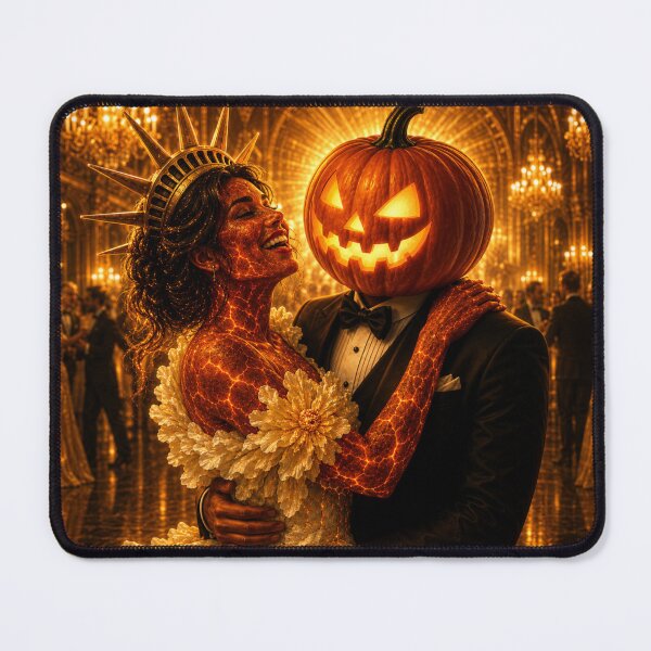 Item preview, Headless Horseman Lady Liberty Dance - Volcanic Halloween Fantasy Art designed and sold by TheHorsemanRidesAgain.