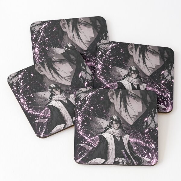 Item preview, Byakuya Kuchiki Elegant Shadow Aura Anime Art – Purple Energy Bleach Captain designed and sold by Dyan4.
