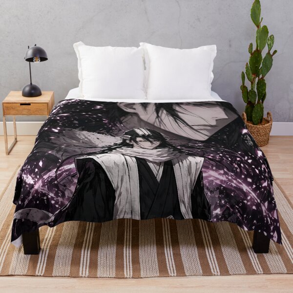 Item preview, Byakuya Kuchiki Elegant Shadow Aura Anime Art – Purple Energy Bleach Captain designed and sold by Dyan4.