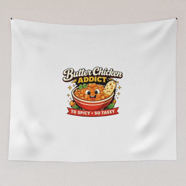 Item preview, Butter Chicken Addict Funny Indian Food Lover designed and sold by FEEL GOOD CLUB DESIGNS.