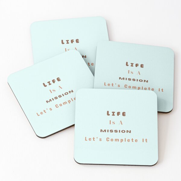 Item preview, Life Is A Mission Let's Complete It Stickers Prints Posters Wall Art Magnet Home Coffee Cup Decoration TShirt Stationary Notebook Magnet Hat Kitchen Work School Office Redbubble Shop designed and sold by Saritas Boutique Shop.