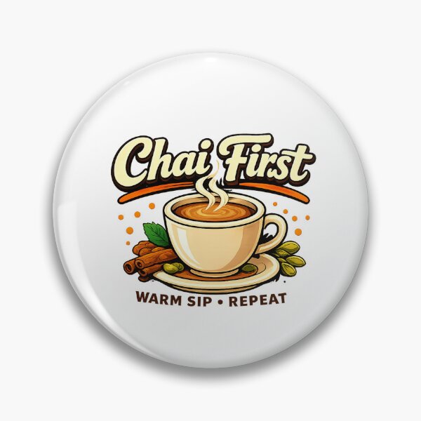 Item preview, Chai First Warm Sip Repeat Funny Tea Lover designed and sold by FEEL GOOD CLUB DESIGNS.