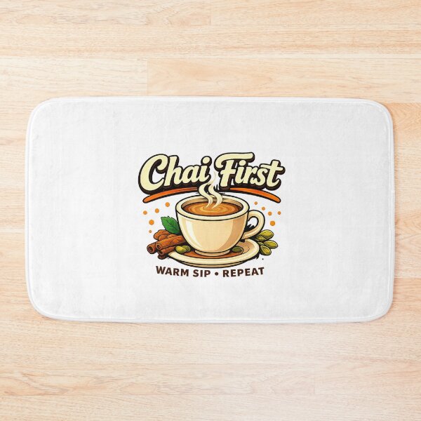 Item preview, Chai First Warm Sip Repeat Funny Tea Lover designed and sold by FEEL GOOD CLUB DESIGNS.