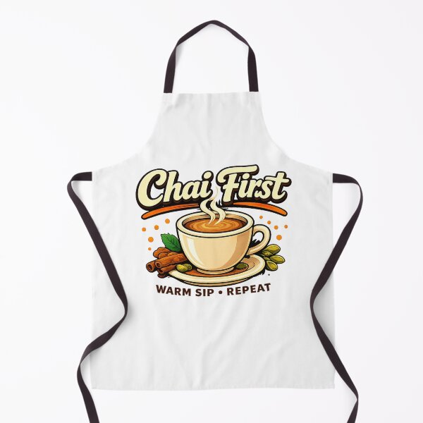 Item preview, Chai First Warm Sip Repeat Funny Tea Lover designed and sold by FEEL GOOD CLUB DESIGNS.