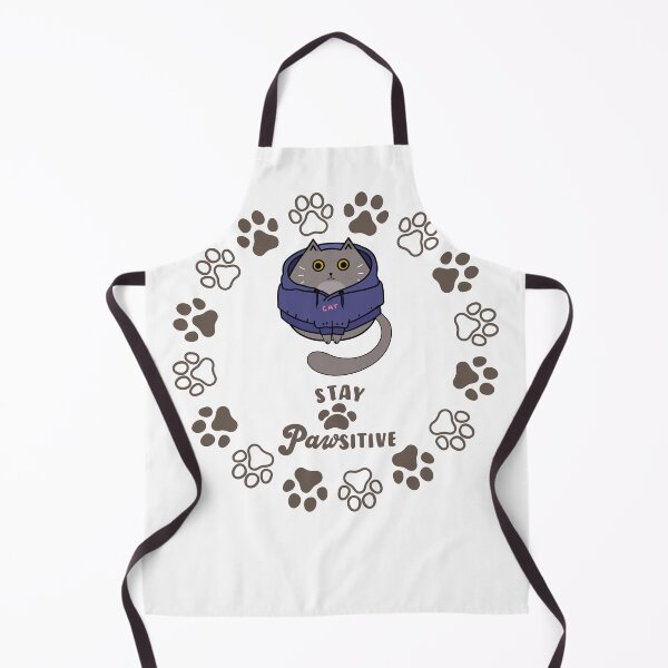 Item preview, Stay Pawsitive Cat in a Hoodie designed and sold by CoolCatsCo.