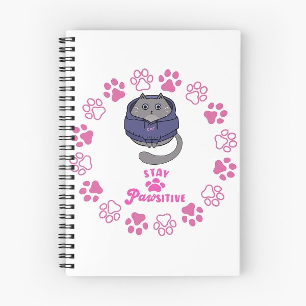 Item preview, Stay Pawsitive Cat in a Hoodie designed and sold by CoolCatsCo.