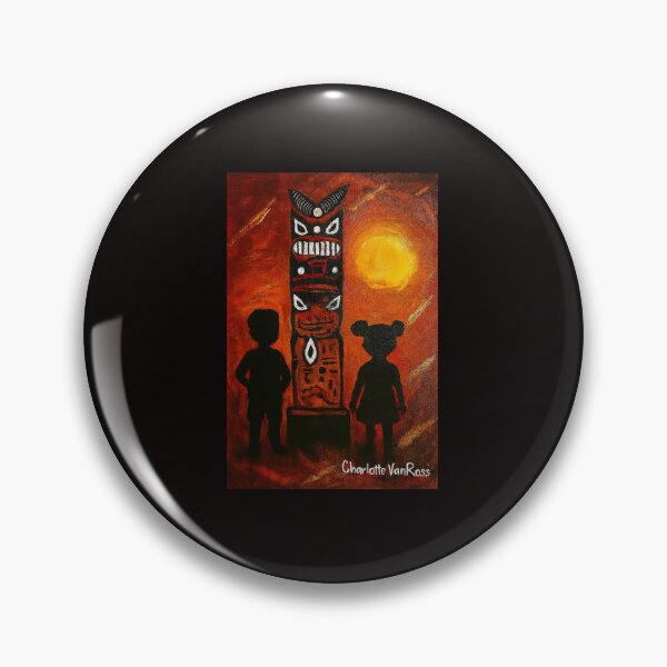 Item preview,  Tribal pole by Charlotte VanRoss  designed and sold by Charlotte VanRoss fine art.