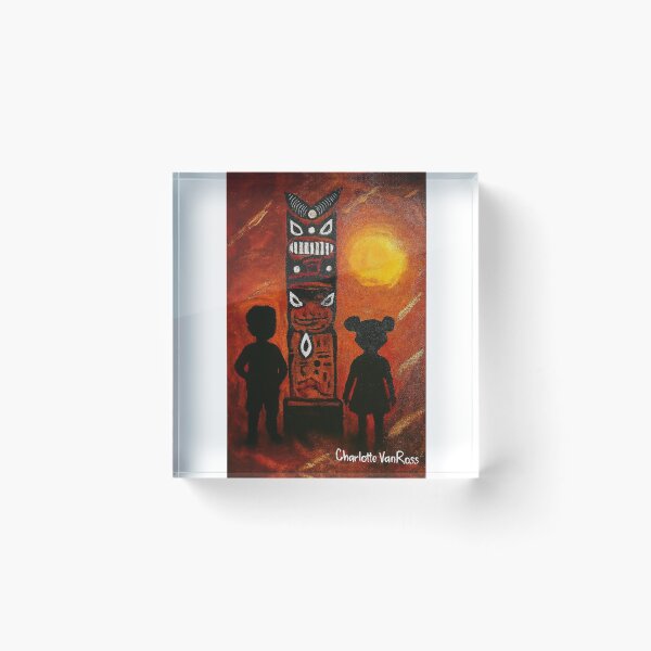 Item preview,  Tribal pole by Charlotte VanRoss  designed and sold by Charlotte VanRoss fine art.