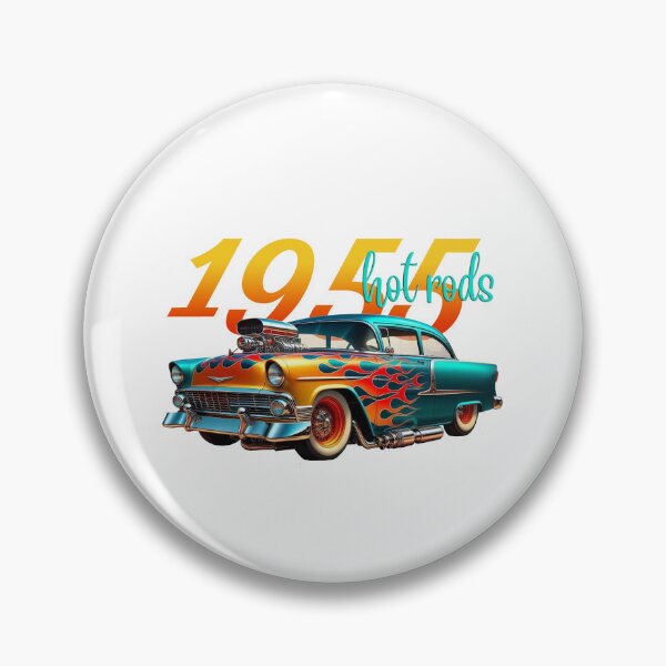 Item preview, VINTAGE 1955 HOT ROD, FLAMES, AMERICAN CLASSIC CARS, 1950s designed and sold by classic car craze.
