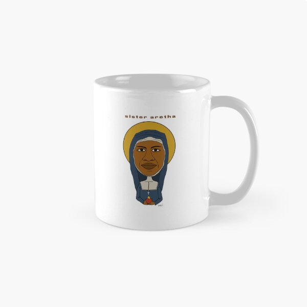 Item preview, A hand-drawn portrait of Aretha in a nun's habit. Fan art. designed and sold by Eric Sintès.