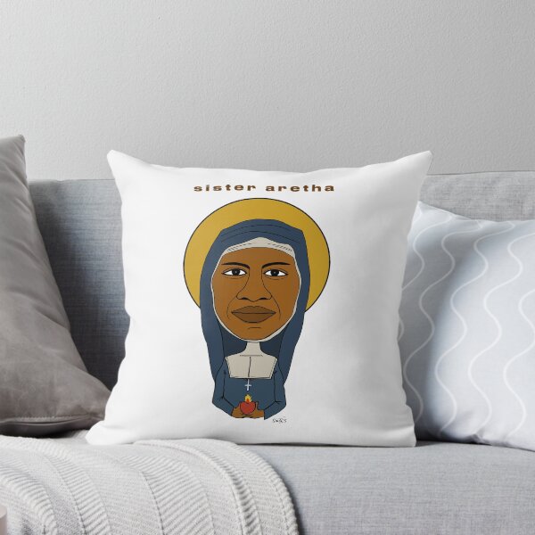 Item preview, A hand-drawn portrait of Aretha in a nun's habit. Fan art. designed and sold by Eric Sintès.