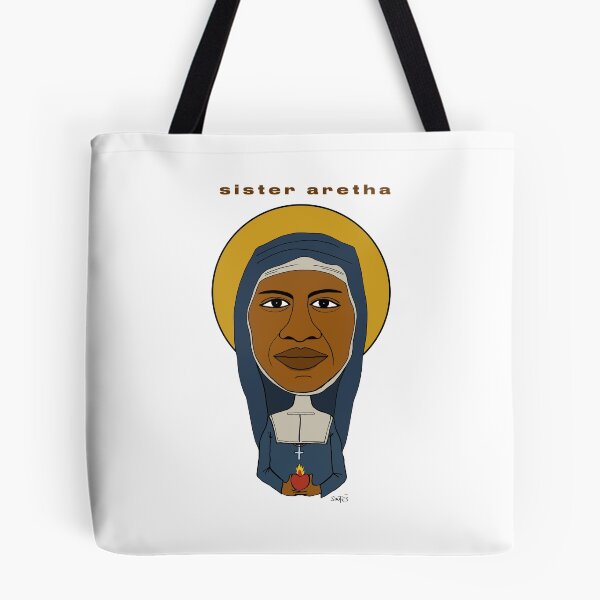Item preview, A hand-drawn portrait of Aretha in a nun's habit. Fan art. designed and sold by Eric Sintès.