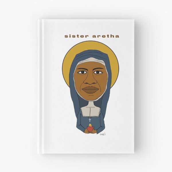 Item preview, A hand-drawn portrait of Aretha in a nun's habit. Fan art. designed and sold by Eric Sintès.