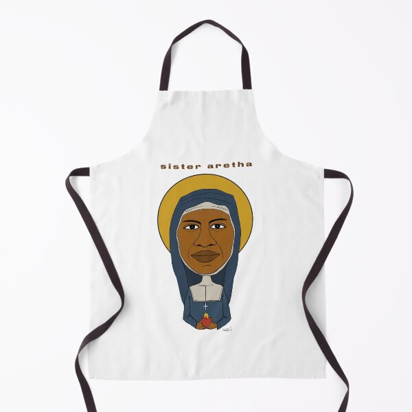 Item preview, A hand-drawn portrait of Aretha in a nun's habit. Fan art. designed and sold by Eric Sintès.