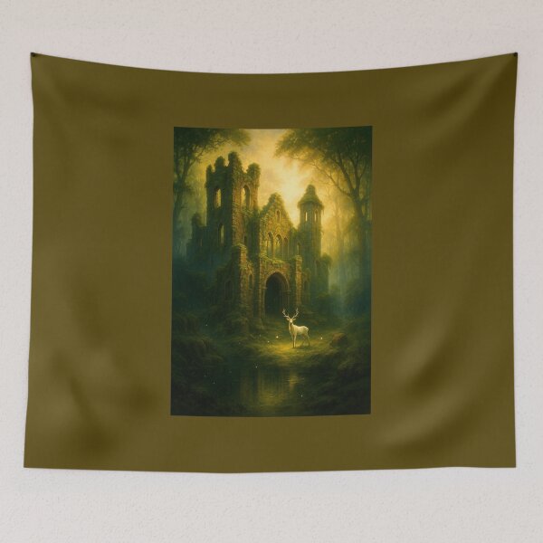 Item preview, Mossy Castlecore Ruins – Enchanted Medieval Fantasy designed and sold by miubiyori.