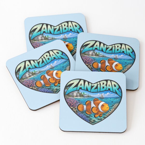 Item preview, Zanzibar - Clownfish Tropical Reef Heart Shape designed and sold by Myra365Art.