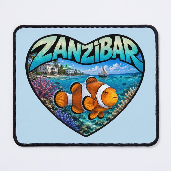Item preview, Zanzibar - Clownfish Tropical Reef Heart Shape designed and sold by Myra365Art.