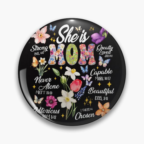 Item preview, She Is Mom Religious Floral Bible Verses Christian Mother Day Scripture Art designed and sold by Capisedo.