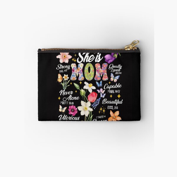 Item preview, She Is Mom Religious Floral Bible Verses Christian Mother Day Scripture Art designed and sold by Capisedo.