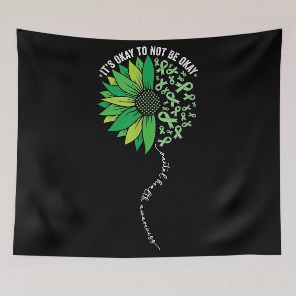 Item preview, Sunflower Mental Health Awareness Its Okay To Not Be Okay Ribbon Art designed and sold by Capisedo.