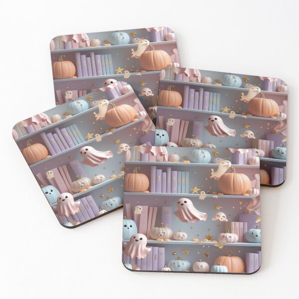 Item preview, Haunted Bookshelf: Halloween in Pastel Tones designed and sold by BriSher.