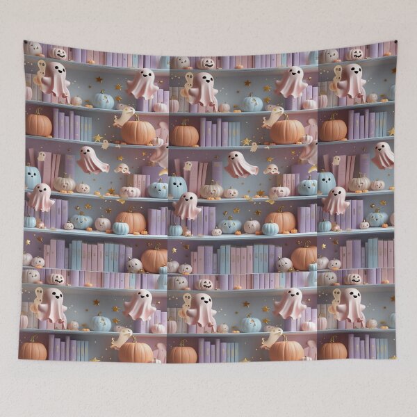 Item preview, Haunted Bookshelf: Halloween in Pastel Tones designed and sold by BriSher.