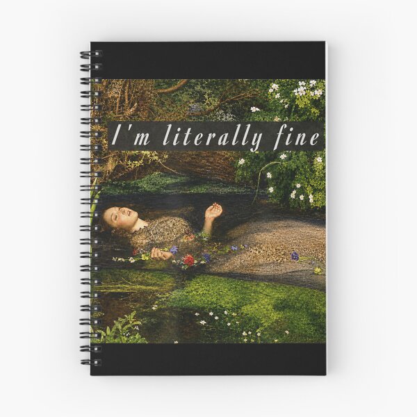 Item preview, Im Literally Fine Classic Art Parody Ophelia Painting Funny Mental Health designed and sold by Capisedo.