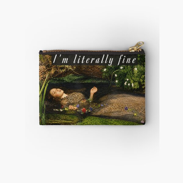 Item preview, Im Literally Fine Classic Art Parody Ophelia Painting Funny Mental Health designed and sold by Capisedo.