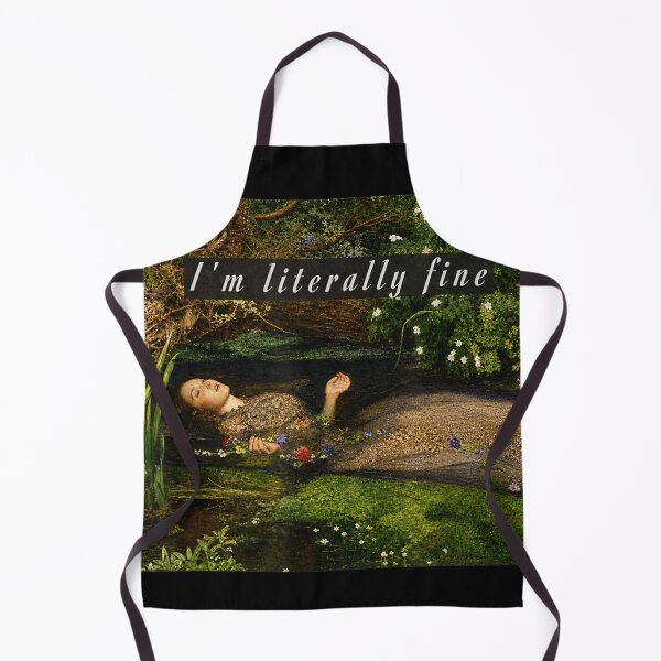 Item preview, Im Literally Fine Classic Art Parody Ophelia Painting Funny Mental Health designed and sold by Capisedo.