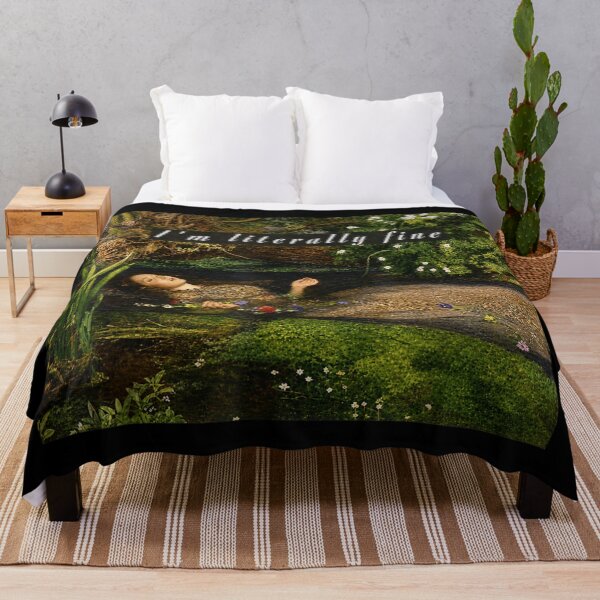 Item preview, Im Literally Fine Classic Art Parody Ophelia Painting Funny Mental Health designed and sold by Capisedo.